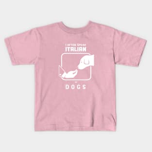 Funny Italian hand gesture and a doggo Kids T-Shirt